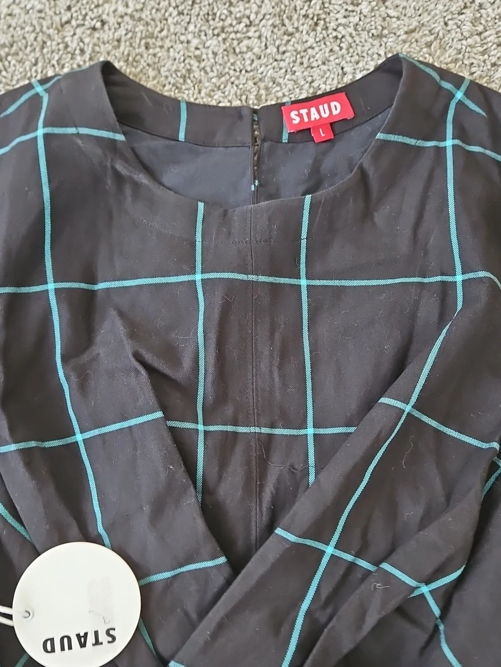 Nwr STAUD Black MINI DRESS, Long Sleeve L - Picture 4 of 13